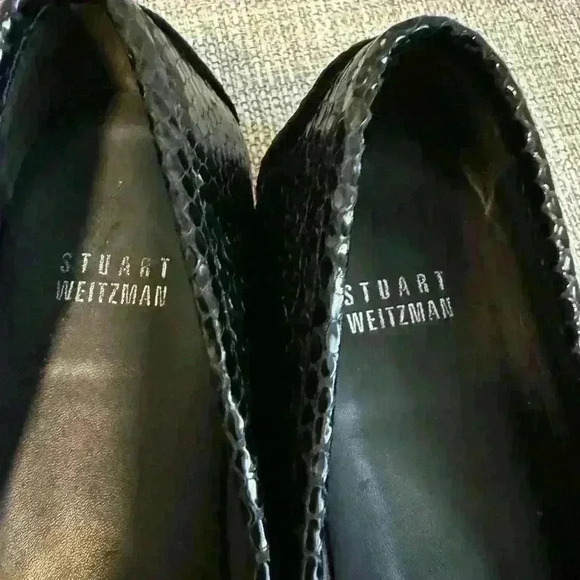 Stuart Weitzman Snakeskin Loafers Size 8M - Picture 8 of 9